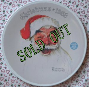 画像1: sold Norman Rockwell, Christmas Plate, 1988 Santa Claus (1)