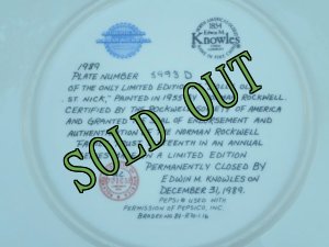 画像2: sold Norman Rockwell, Christmas Plate, 1989 Jolly Old St. Nick (2)