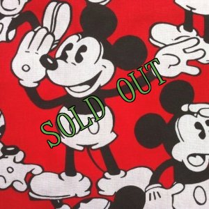 画像3: sold ディズニー　ミッキーマウス ツインサイズ　フラットシーツ (3)
