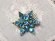 画像1: ＊　Vintage AquaBlue Rhinestone Glass Pin Brooch (1)