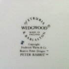 画像: ウェッジウッド　ピーターラビット　ブレッド＆バタープレート　製造終了ライ　 旧刻印・イギリス製