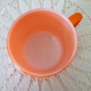 画像4: フェデラル　ミルクグラス　Ｄハンドルマグ　オレンジ (4)