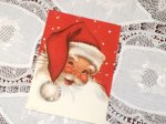 画像: ビンテージ　使用済　クリスマスカード　サンタ　1972