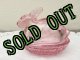 画像: sold Indiana Glass, Bunny / Rabbit on a Nest Candy Dish, Pink