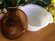 画像3: Fire King, Milk Glass, Round Casserole with Amber Glass Cover 1QT (3)