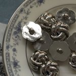 画像: NEW Button Metal Tie Silver (L)