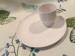画像: Vintage Plastic Cup & Dish White Set