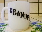 画像: グラスベイク ミルクグラス マグカップ おじいちゃん