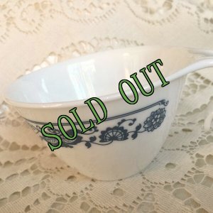 画像2: sold コレール (コーニング社）オールドタウンブルー オープンハンドルカップ (2)