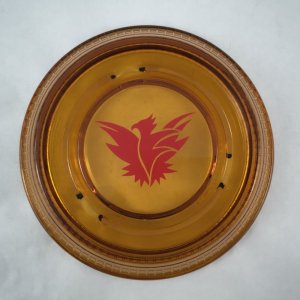画像4: ビンテージ　灰皿 サンダーバード イン アンバーグラス　（大） (4)