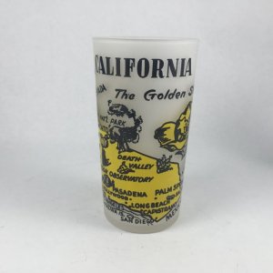 画像2: ビンテージ・カリフォルニア土産　フロスグラス・タンブラー (2)