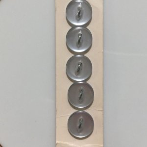 画像2: デッドストック　ライトライトブルー・ボタン １シート（５pc） (2)