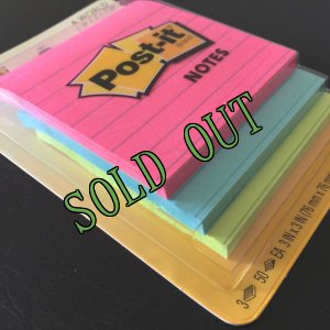 画像2: sold 新品３Ｍポストイット・ノート（罫線入）「ケープタウンコレクション」蛍光３色150枚パック　アメリカ製 (2)