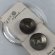 画像1: デッドストック　ビンテージ・メタリック風・ボタン　２個 セット 西ドイツ製 (1)