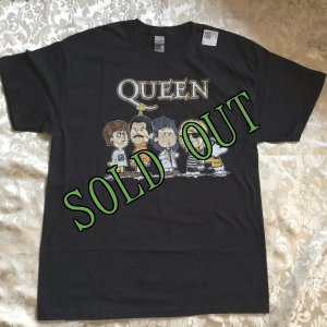 画像1: sold 新品タグつき 　ユーモアＴシャツ　スヌーピー/ジョー・クールとQUEENの仲間たち　黒　サイズーⅬ (1)