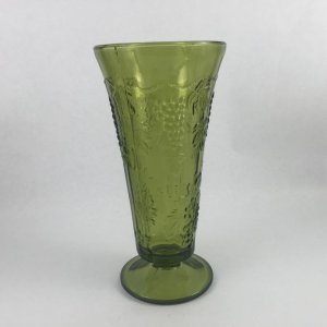 インディアナグラス オリーブグリーン ハーベストグレープ 花瓶 小 Mintwood