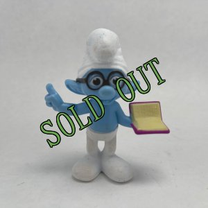 画像1: sold ＊　スマーフ　マクドナルド・トイ　本を持つブレイニー　2013年 (1)