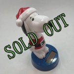 画像: sold スヌーピー クリスマス ノックノック ソーラー人形