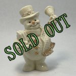 画像: sold ＊レノックス　アイボリー＆ゴールドトリム　スノーマン/雪だるま君