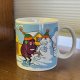 画像: ＊　カリフォルニアレーズン・クリスマスマグ 雪だるま制作　1988年 韓国製